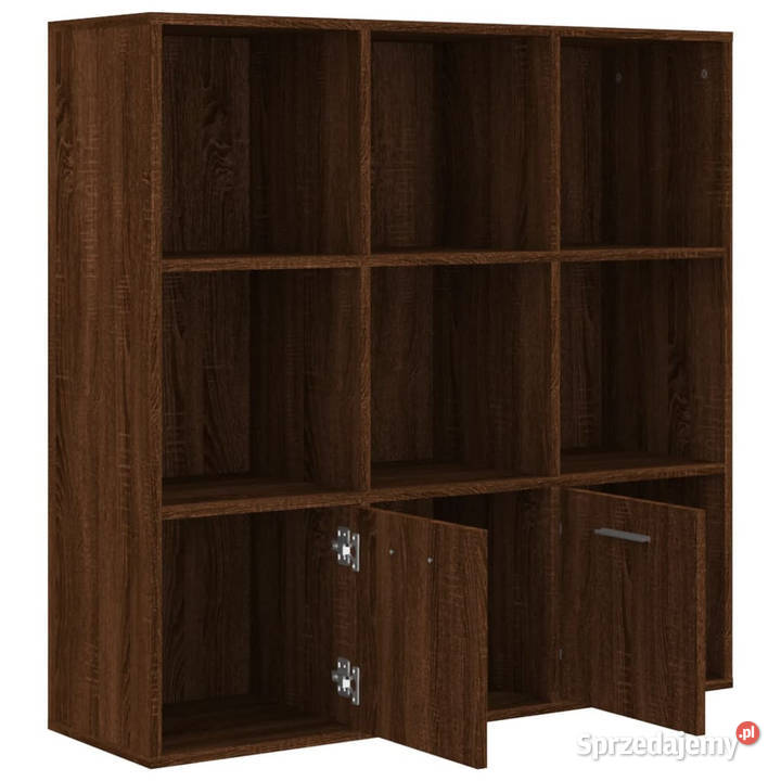 Regał na książki brązowy dąb 98x30x98 WM815449