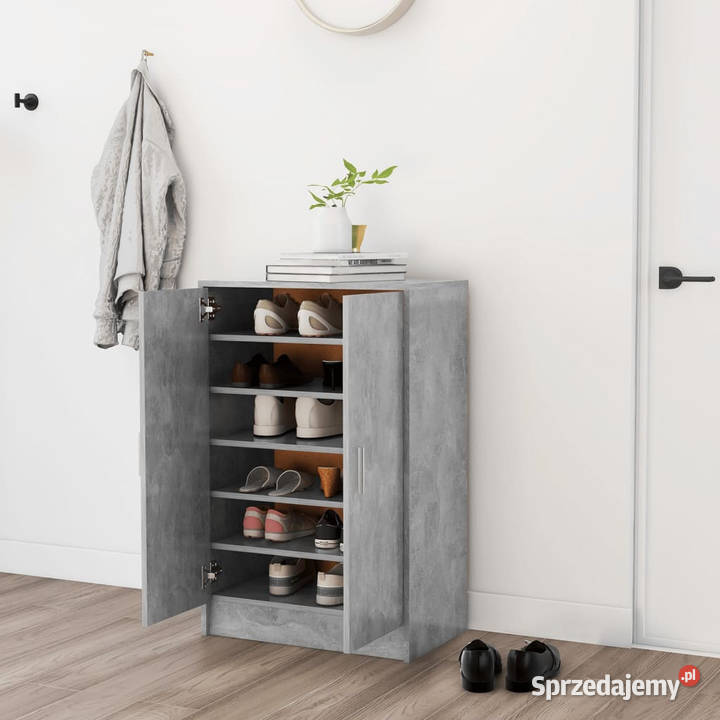 Szafka na buty szarość betonu 60x35x92 WM808931 Warszawa