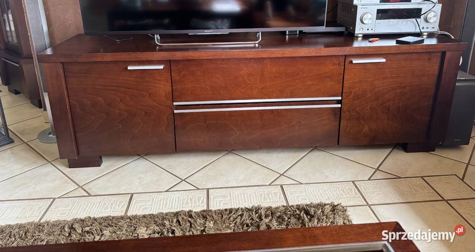 Meble drewniane do salonu ciemny orzech Paged Jasienica