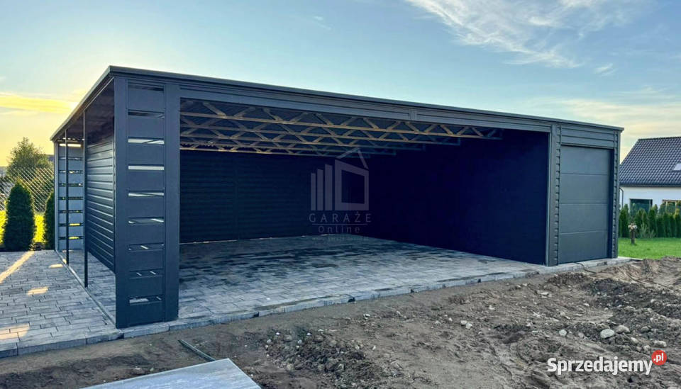 Wiata samochodowa 6x6m Garaż blaszany 25x6m blacha
