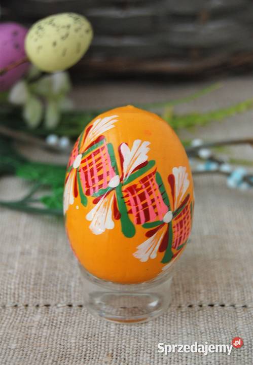 Stara pisanka drewniana malowana Ukraina 56 lubelskie Lublin