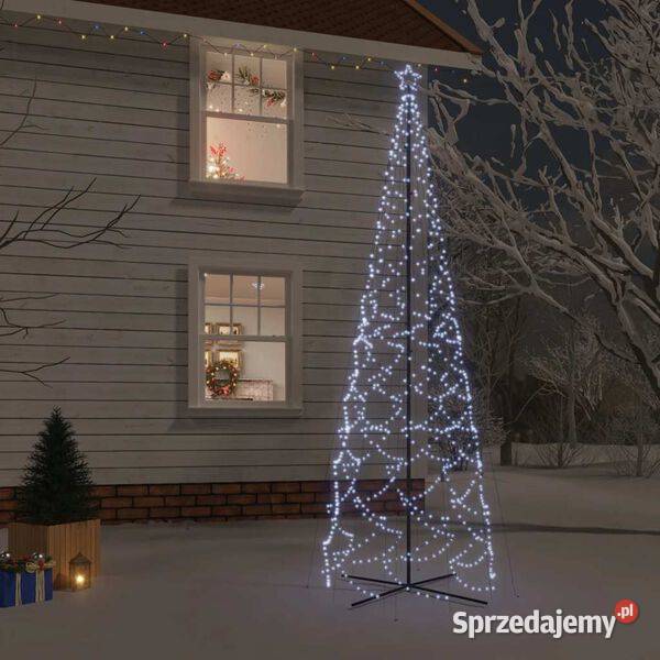 Choinka stożkowa 1400 zimnych białych LED mazowieckie Warszawa