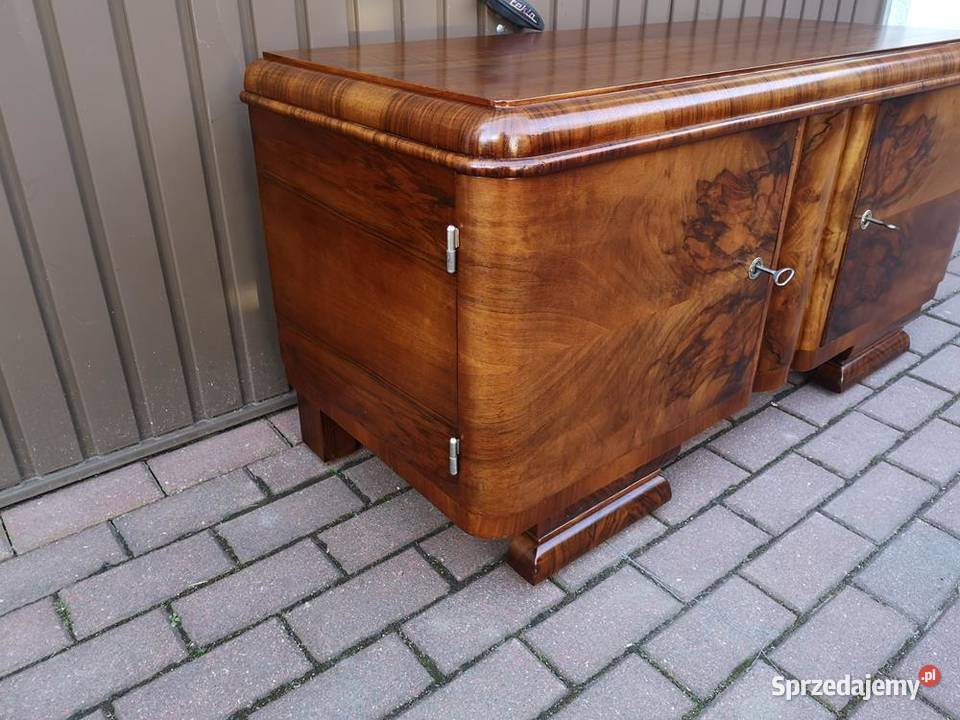 Komoda Szafka RTV ARTDECO Orzech Niska Stara Swarzędz