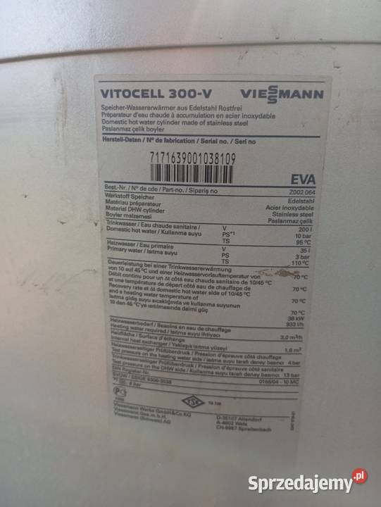 Bojler zasobnik Viessmann viticell 300 200 Grudziądz