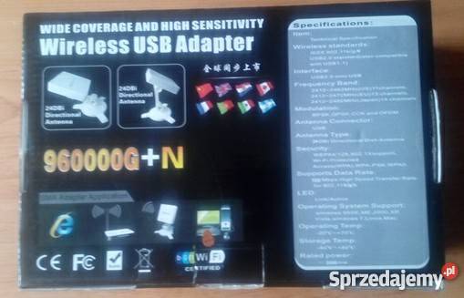 Antena aktywna WiFi SKY z kablem USB internet do Warszawa