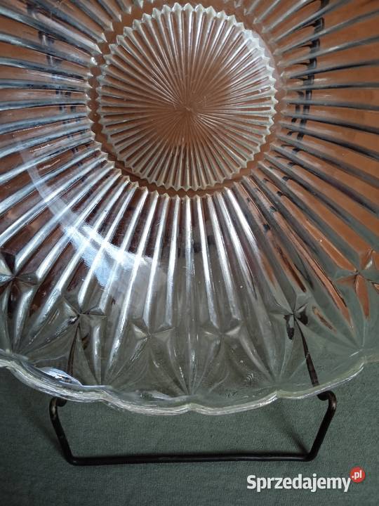 Miska art deco z prasowanego szkła Koźminek sprzedam