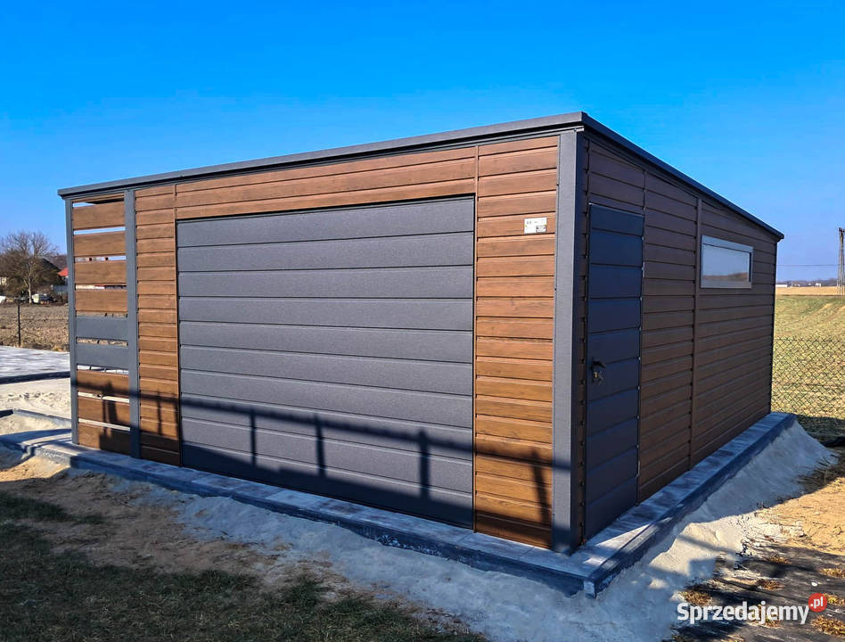 Garaż blaszany 45x6m wiata 1m Brama uchylna Malbork