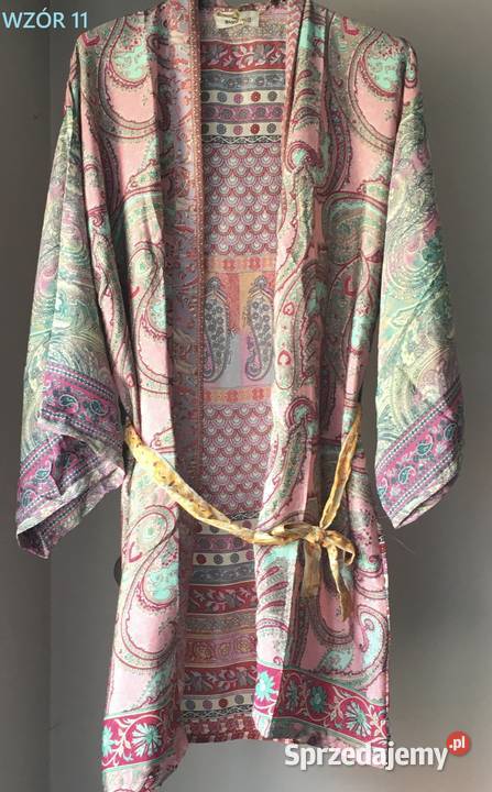 Kimono boho1 pasek jedwab naturalny 8 wzorów podlaskie Białystok