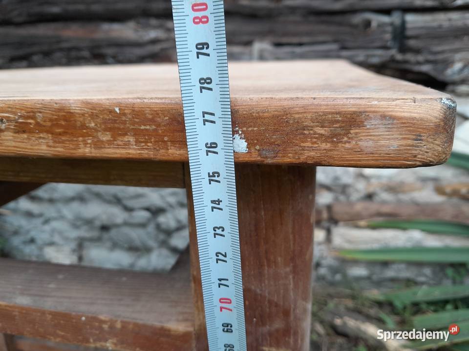 Stary drewniany stolik stoliczek zczasów PRL do Antyki, Sztuka, Kolekcje Dąbrowa Górnicza