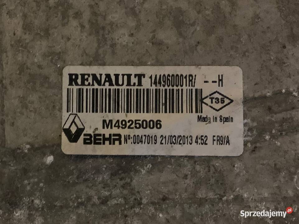 144960001R intercooler chłodnica 20 dci Renault Szczecin