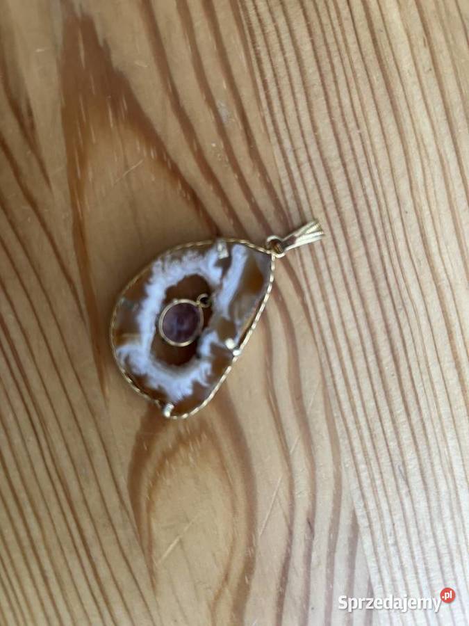 WISIOREK z brazylijskiego agatu efektowny tanio Gdańsk