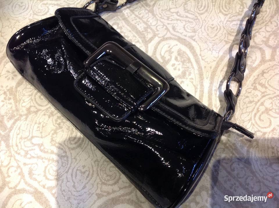 Torebka Skórzana Lakierowana Damska Jennifer Nowa Sól