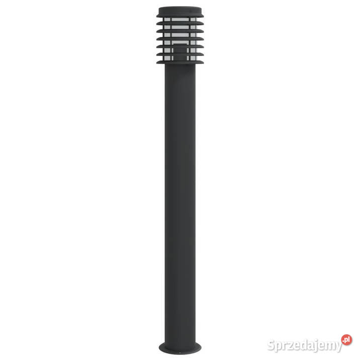 Lampa ogrodowa na słupku czarna 110 stal