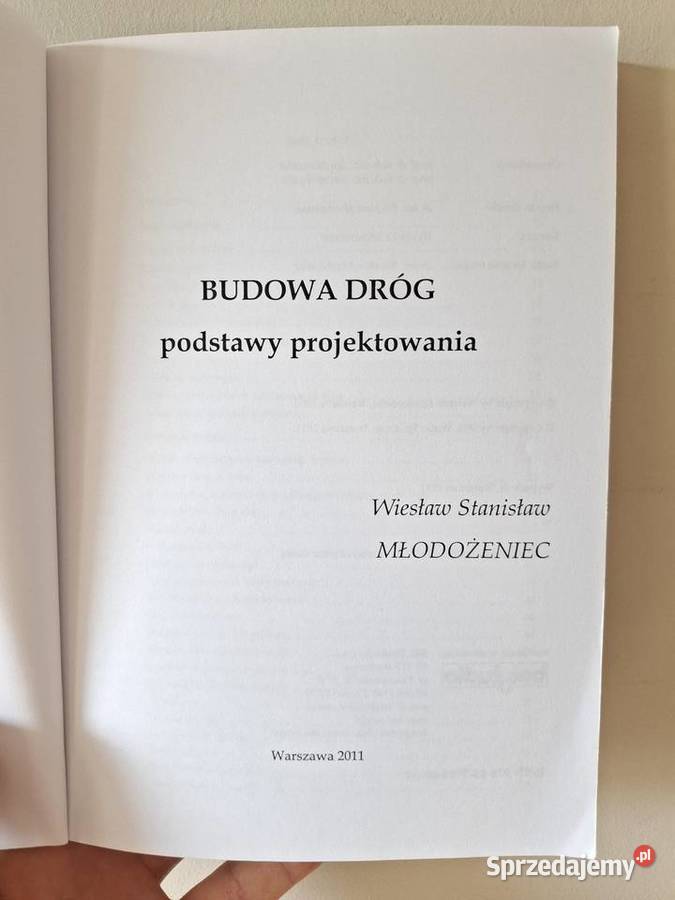Budowa dróg podstawy projektowania Młodożeniec Kraków