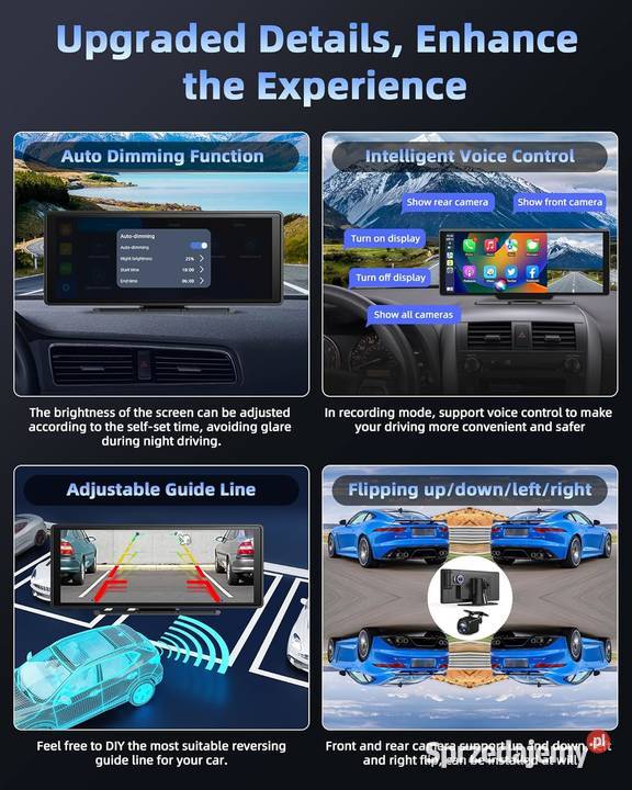 MONITOR SAMOCHODOWY 1026 CARPLAY ANDROID AUTO Zawiercie