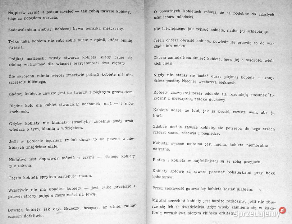 Ta jedyna Aforyzmy powiedzonka i przysłowia o Rok wydania 1984
