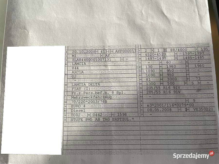 Lancia Delta 16D z Niemiec Samochody osobowe Łódź