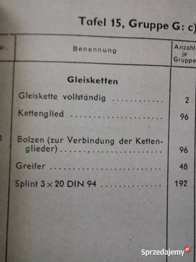 Katalog części SdKfz 303 Goliath Lębork
