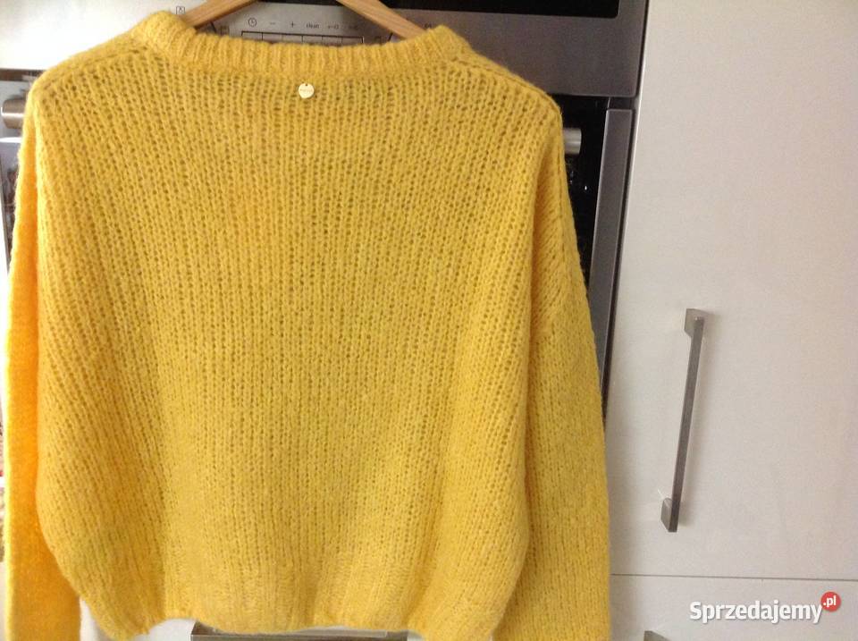 Sweter Żółty Moherowy Rich Royal S Wełna Moher Wkładane przez głowę  Nowa Sól sprzedam