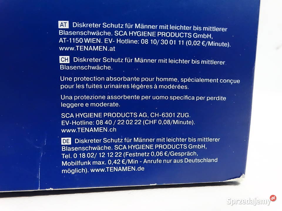 Wkładki urologiczne mężczyzn TENA Men Level 2 Biłgoraj