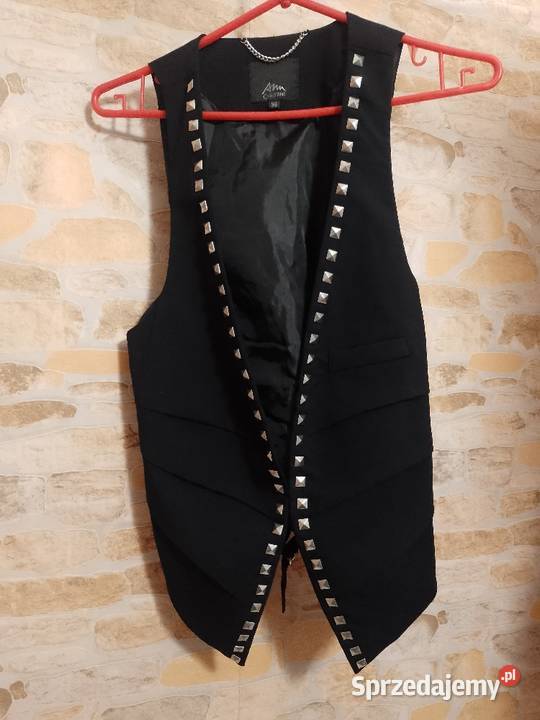 36S Bogato zdobiona kamizelka garniturowa z czarny małopolskie Kraków