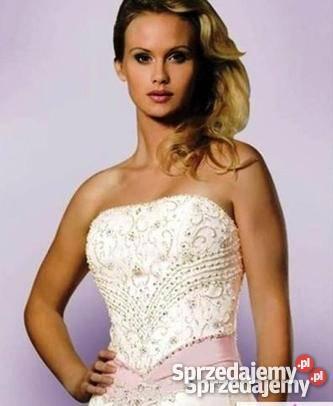 Suknia ślubna Aspera Goldline z welonem na diade