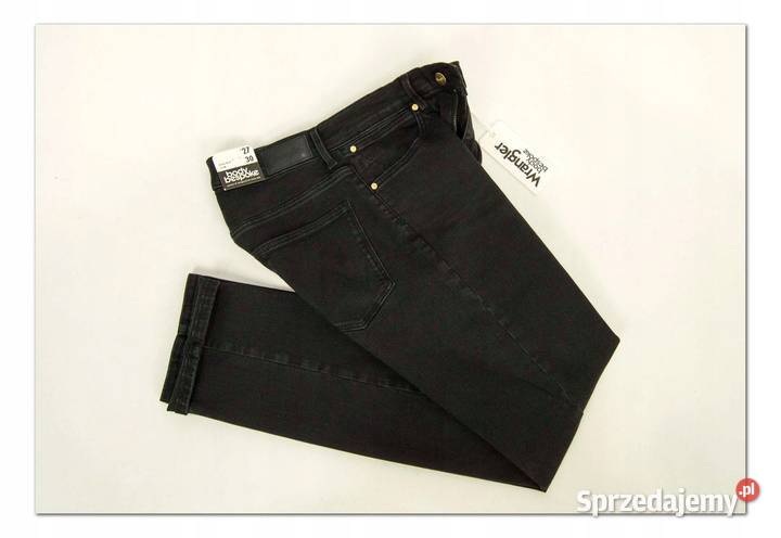 Spodnie damskie Wrangler High Slim Total Eclipse czarny warmińsko-mazurskie Pisz sprzedam