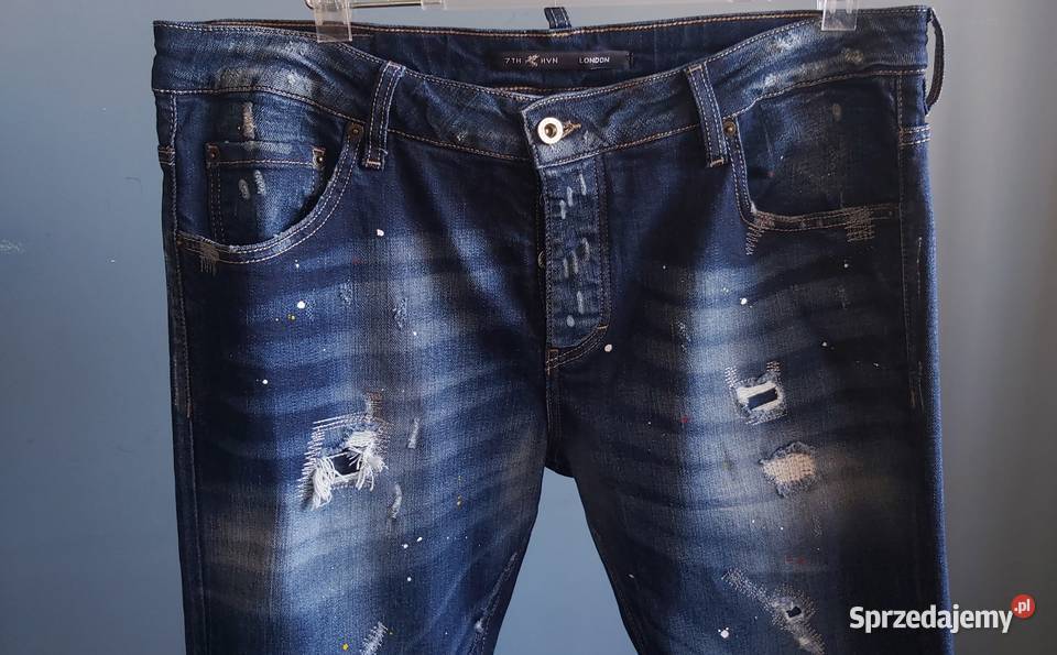 Spodnie dżinsowe 7th seven męskie W38 L33 XL Lublin sprzedam