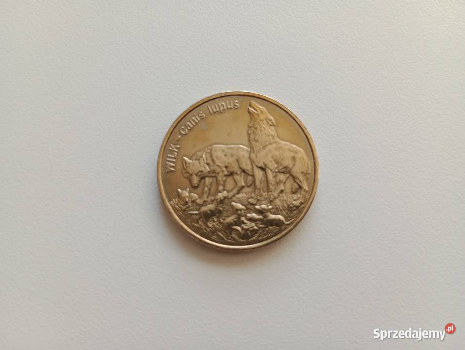 Moneta 2zl 1999 r Wilki Seria Zwierzęta świata wielkopolskie