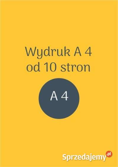 Wydruk A4 10 stron 380 100 stron 1152 Łódź reklama