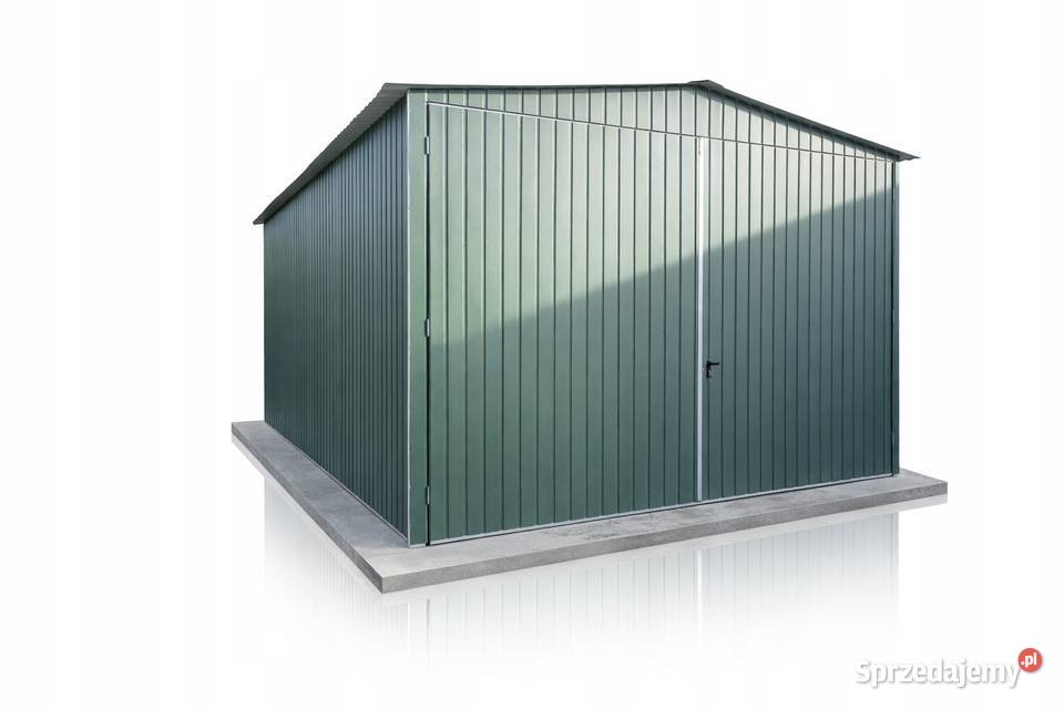 Garaż blaszany 4x6 RAL dwuspadowy brama Jodłownik