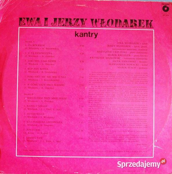 KANTRY Ewa i Jerzy Włodarek Płyta LP Vinyl 33 Chorzów