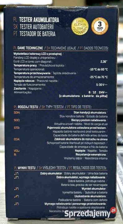 Tester Akumulatorów Niteo Elbląg sprzedam