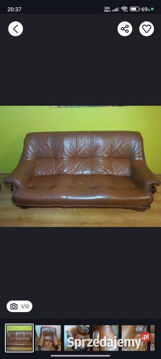 Zestaw wypoczynkowy kanapa 3 osobowa i 2 fotele Komplety wypoczynkowe podkarpackie Markowa sprzedam