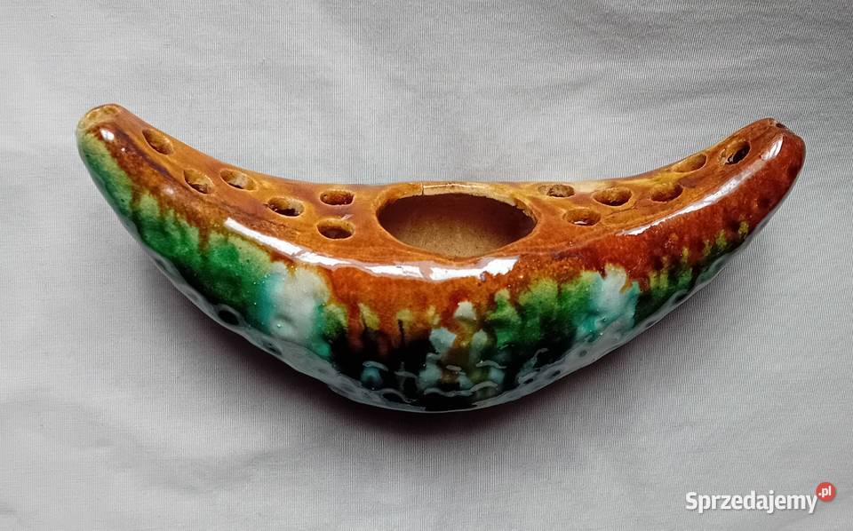 Ceramiczna ikebana Mid Century Design ręcznie