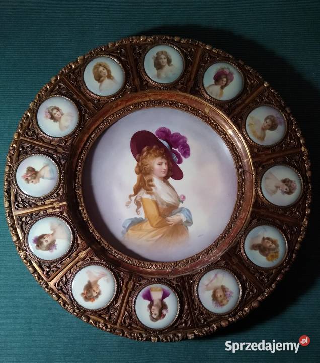 Talerz ozdobny przedwojenny porcelana Wiedeń łódzkie Łódź