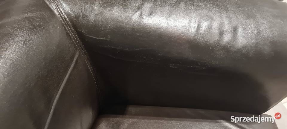 Skorzane używane solidne styl kolonialny sofa Poznań