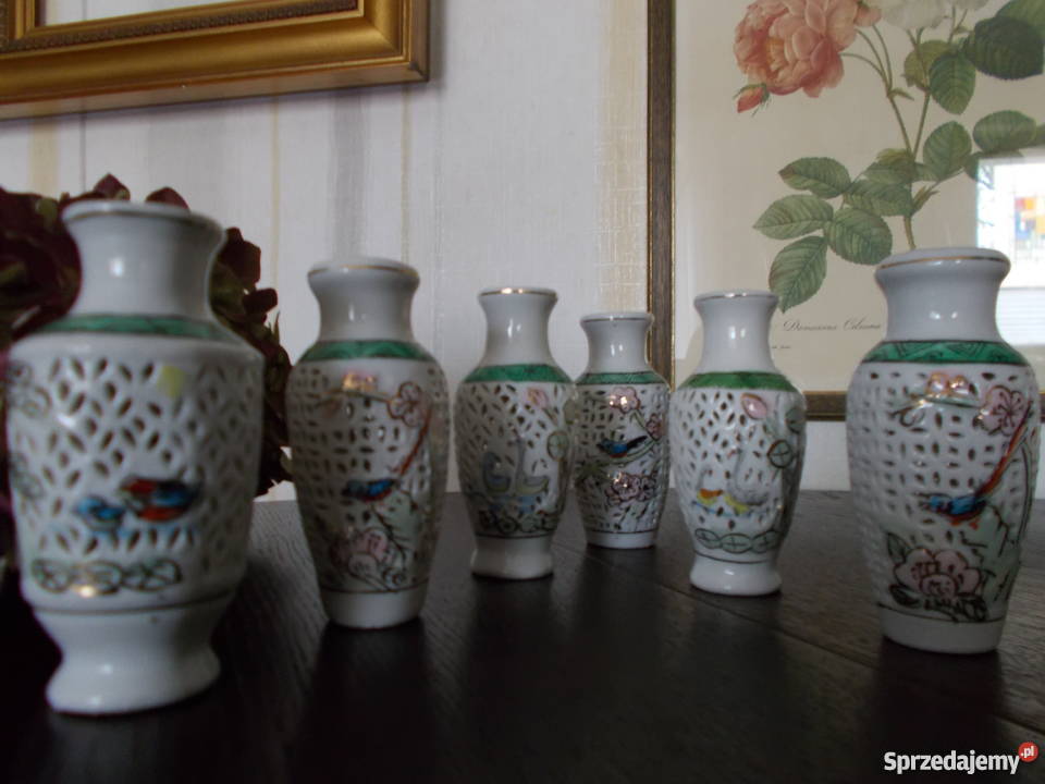 Ażurowe Porcelanowe Wazoniki6 kolekcja PRL zachodniopomorskie Szczecin