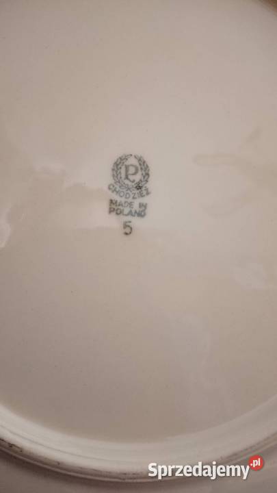 Talerz Duży Ecru Chodzież Porcelana i szkło