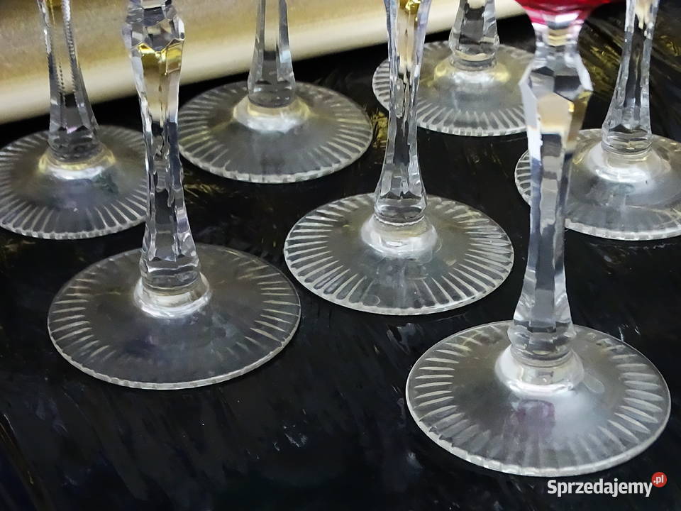 Kieliszki kryształowe kolorowe zestaw 7 sztuk Biłgoraj