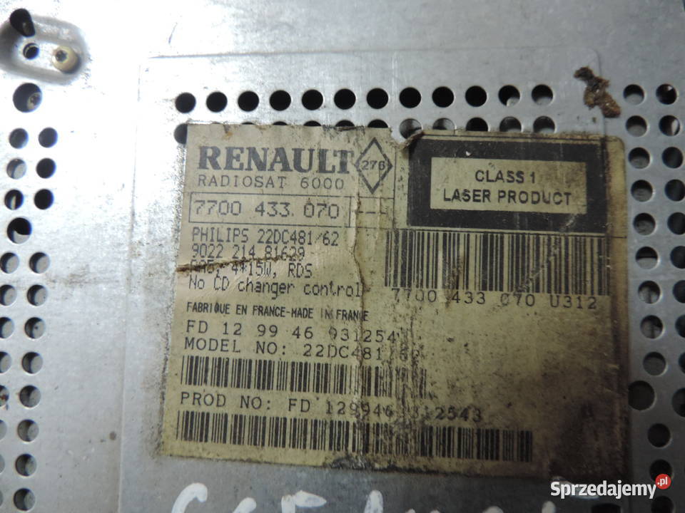 RADIO CD LAGUNA 1 8200152346 KOD Nowy Sącz sprzedam