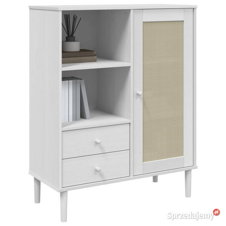 Szafka SENJA imitacja rattanu biała 90x40x112 mazowieckie Warszawa sprzedam