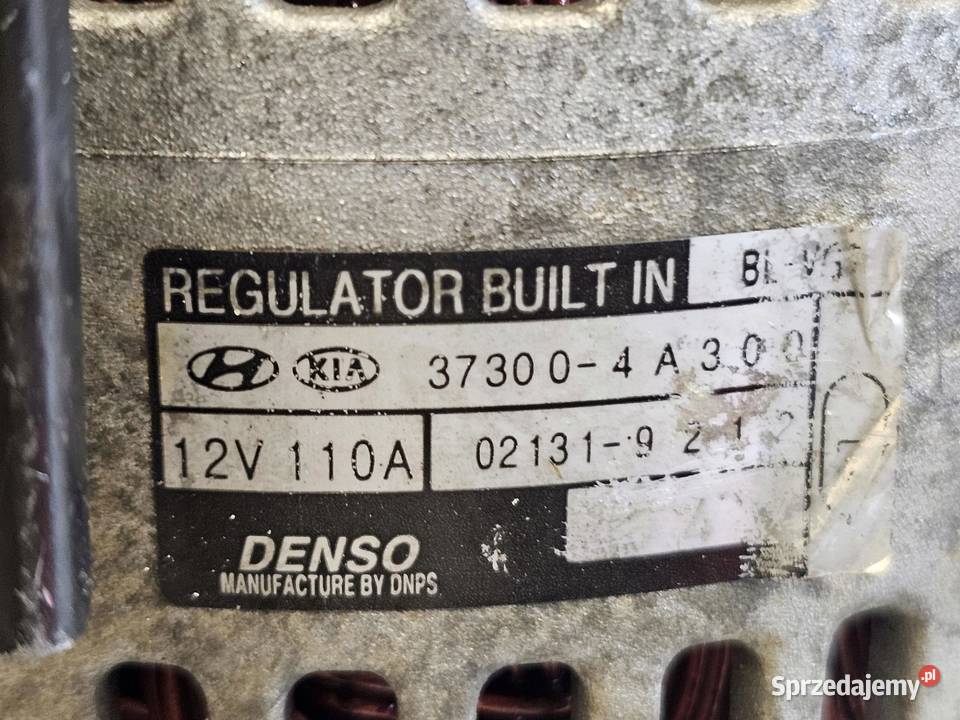 KIA SORENTO 25 CRDI D4CB 170 09r alternator osobowe