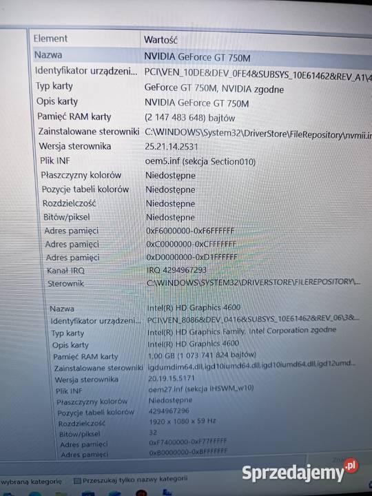 Laptop gamingowy MSI MS16GC i712GB ram 256GB SSD Libiąż