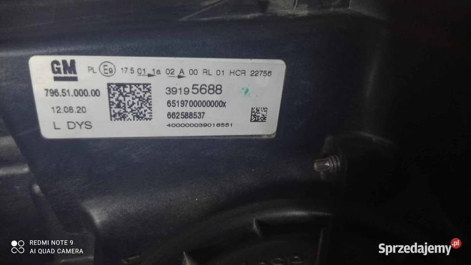 LAMPA LEWA FULL LED OPEL ASTRA K LIFT osobowe Włocławek