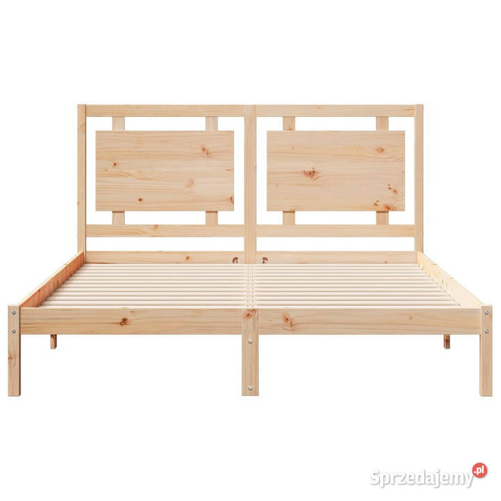 Dłuższe łóżko bez materaca lite drewno 140x220