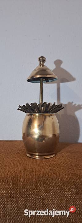 mosiężna papierośnica vintage z przykrywką Pozostałe Warszawa