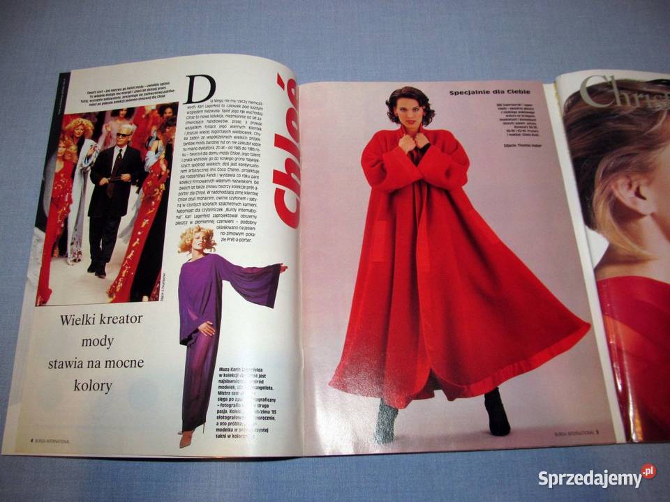 Burda International Jesień 1995 moda szycie miękka kujawsko-pomorskie Skępe