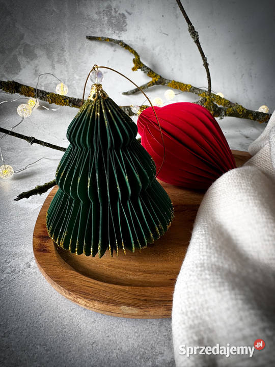 Unikalne retro zawieszki bombki handmade zestaw Zielona Góra