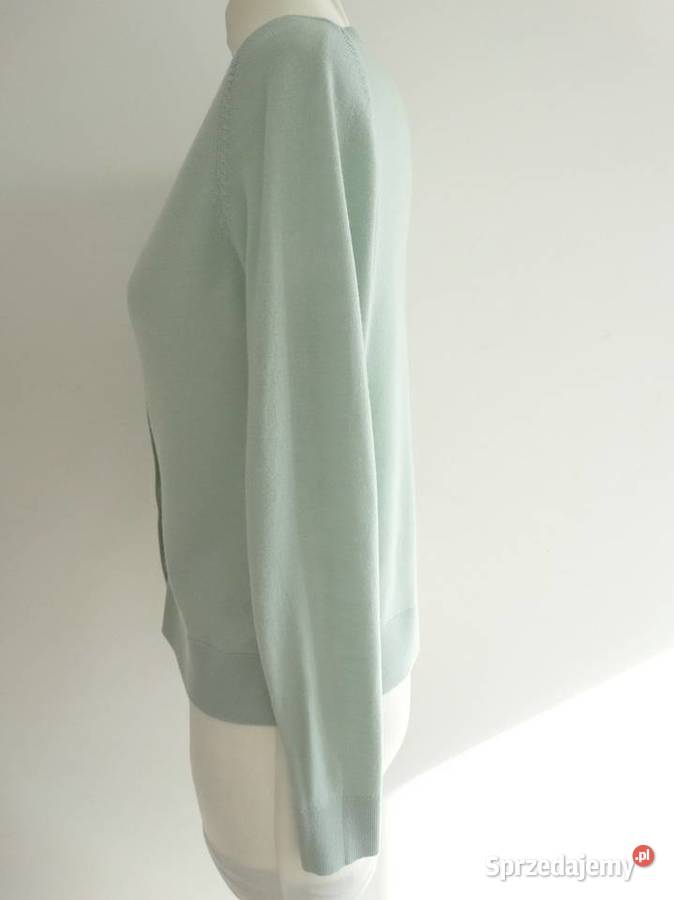 Sweter Kardigan Wełniany 100 Wełna Merino Fine długi podlaskie Łomża